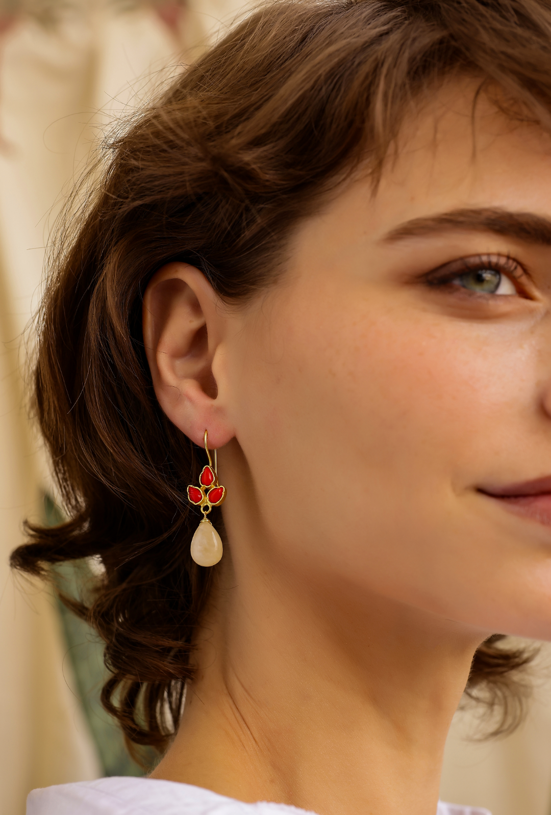 Durga Earrings (Red)