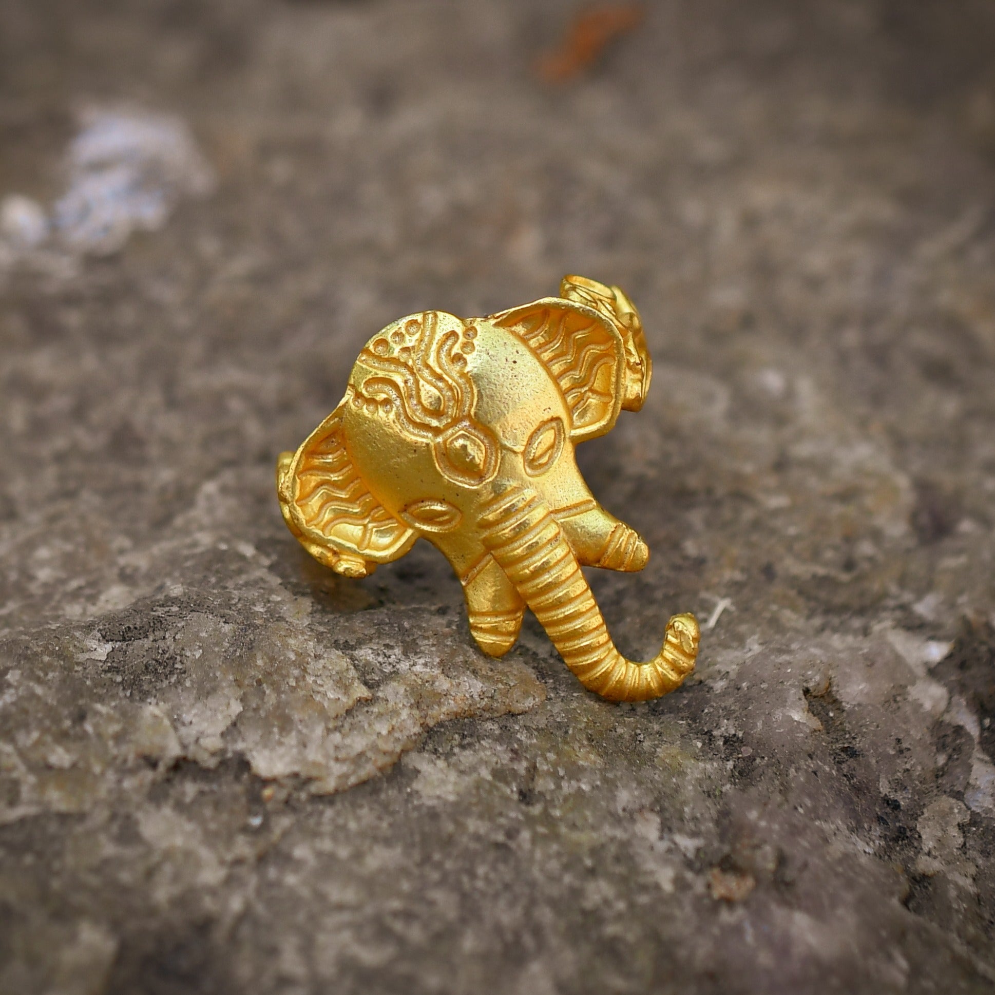 Yellow Vermeil Elephant Ring