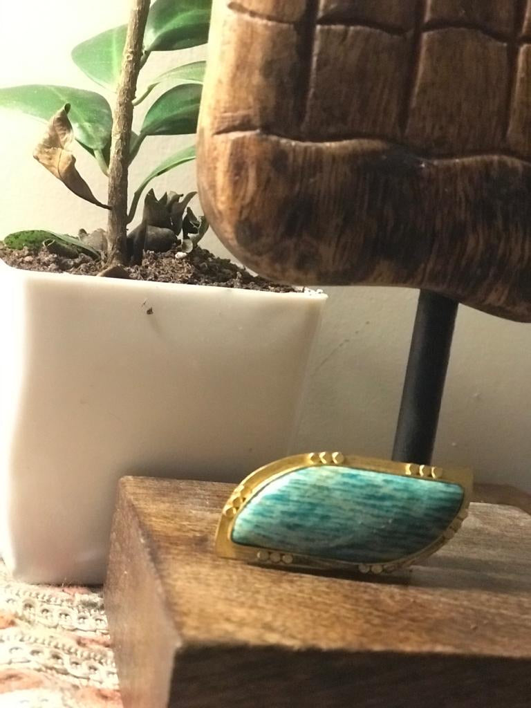 Ring amazonite Stone