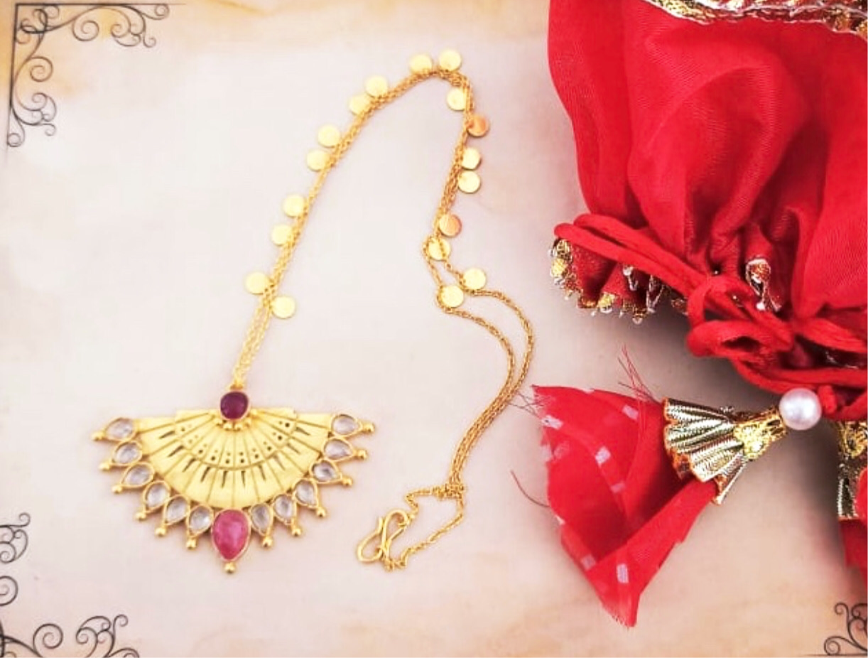 Crystal red quartz necklace in sterling silver