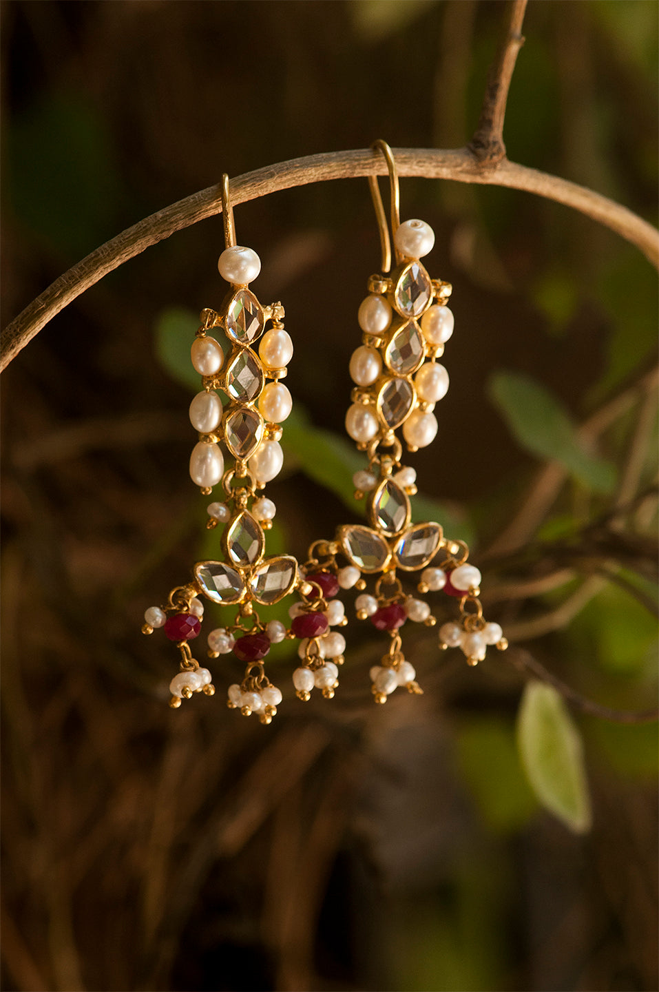 Moti chunni earrings
