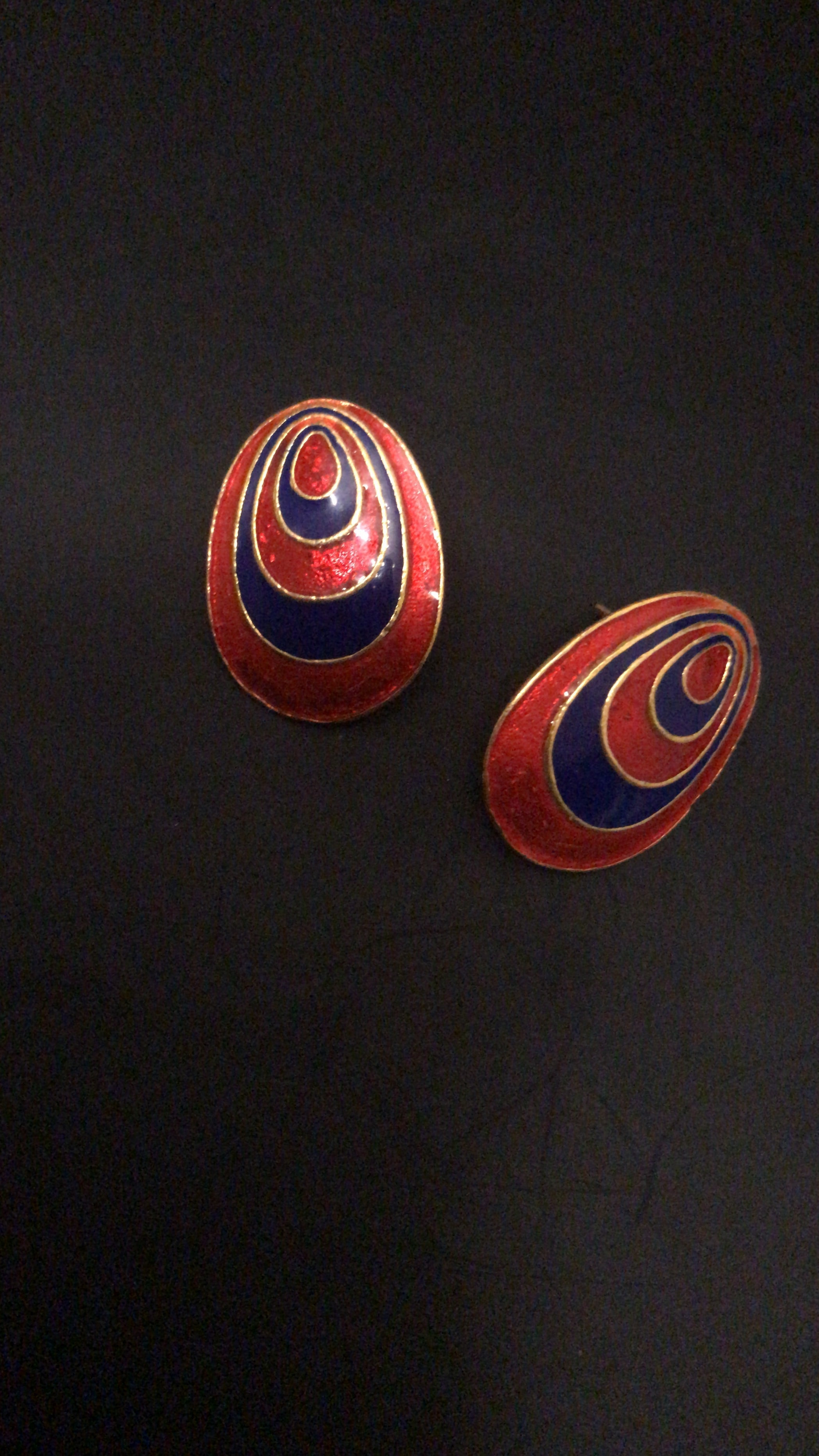 Earrings enamel