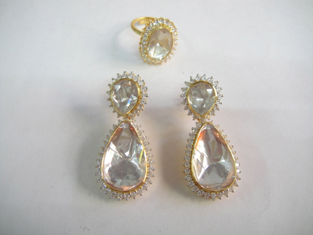 Moissanite pan earrings