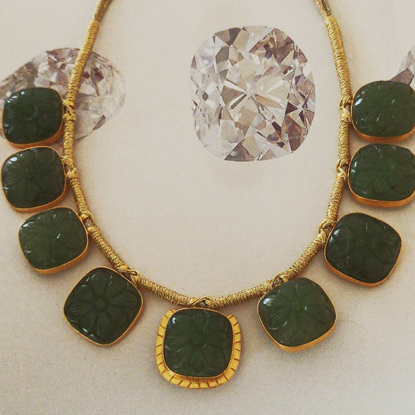 Grapes aventurine choker