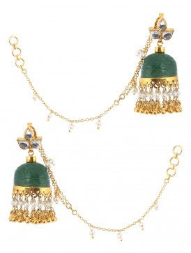 Grapes aventurine stone jhumka