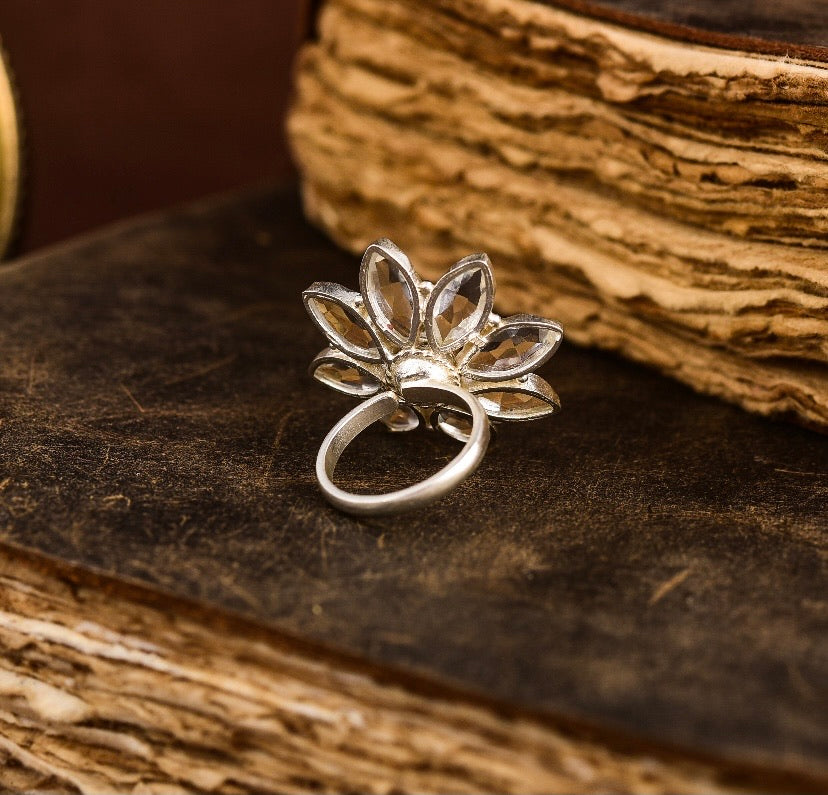 Crystal oversized ring