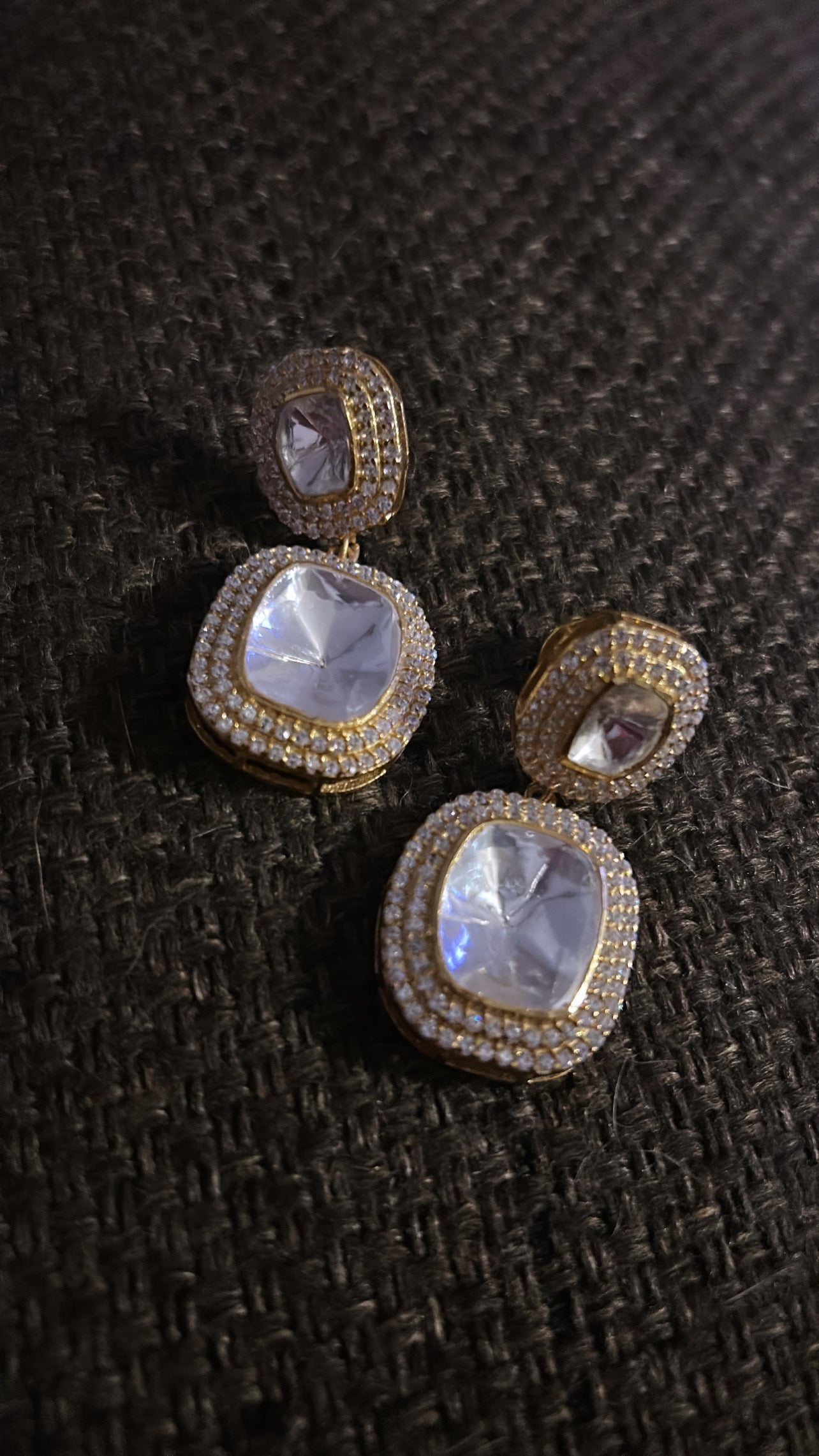 Moissanite chaukor earrings