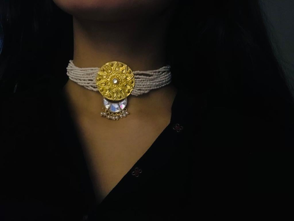 Choker chand pearls