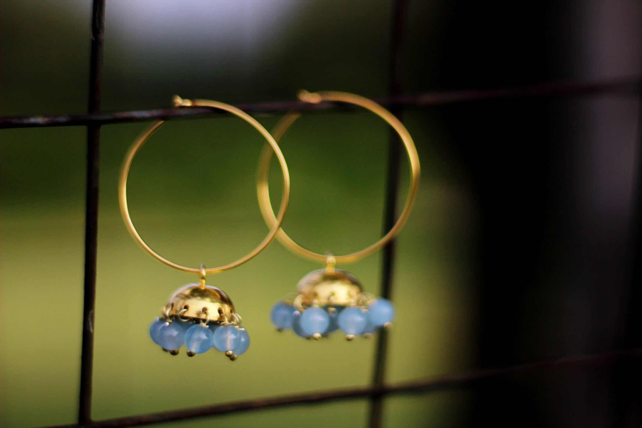 Jhumki blue chalcydony