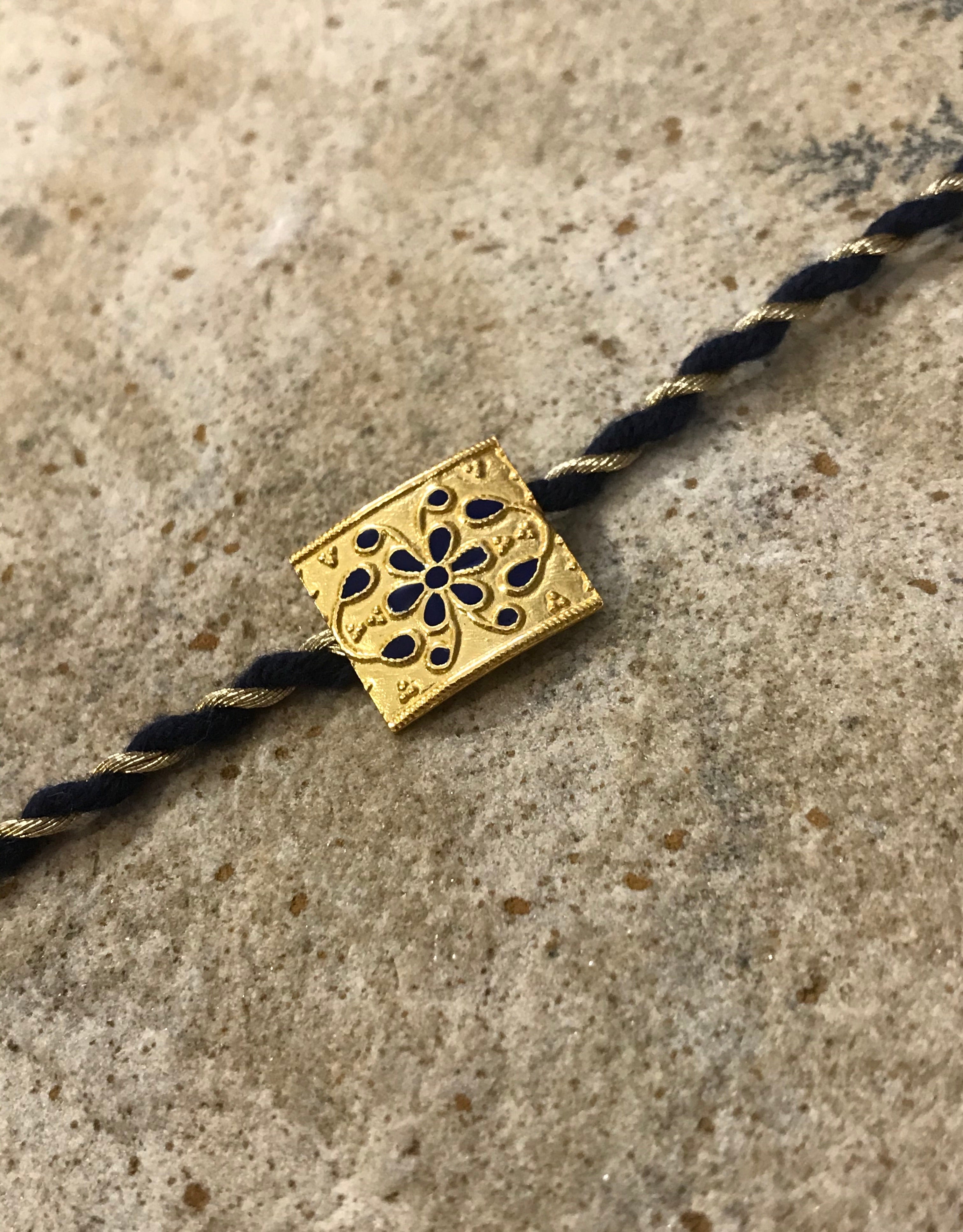 Rakhi floral motif enamel