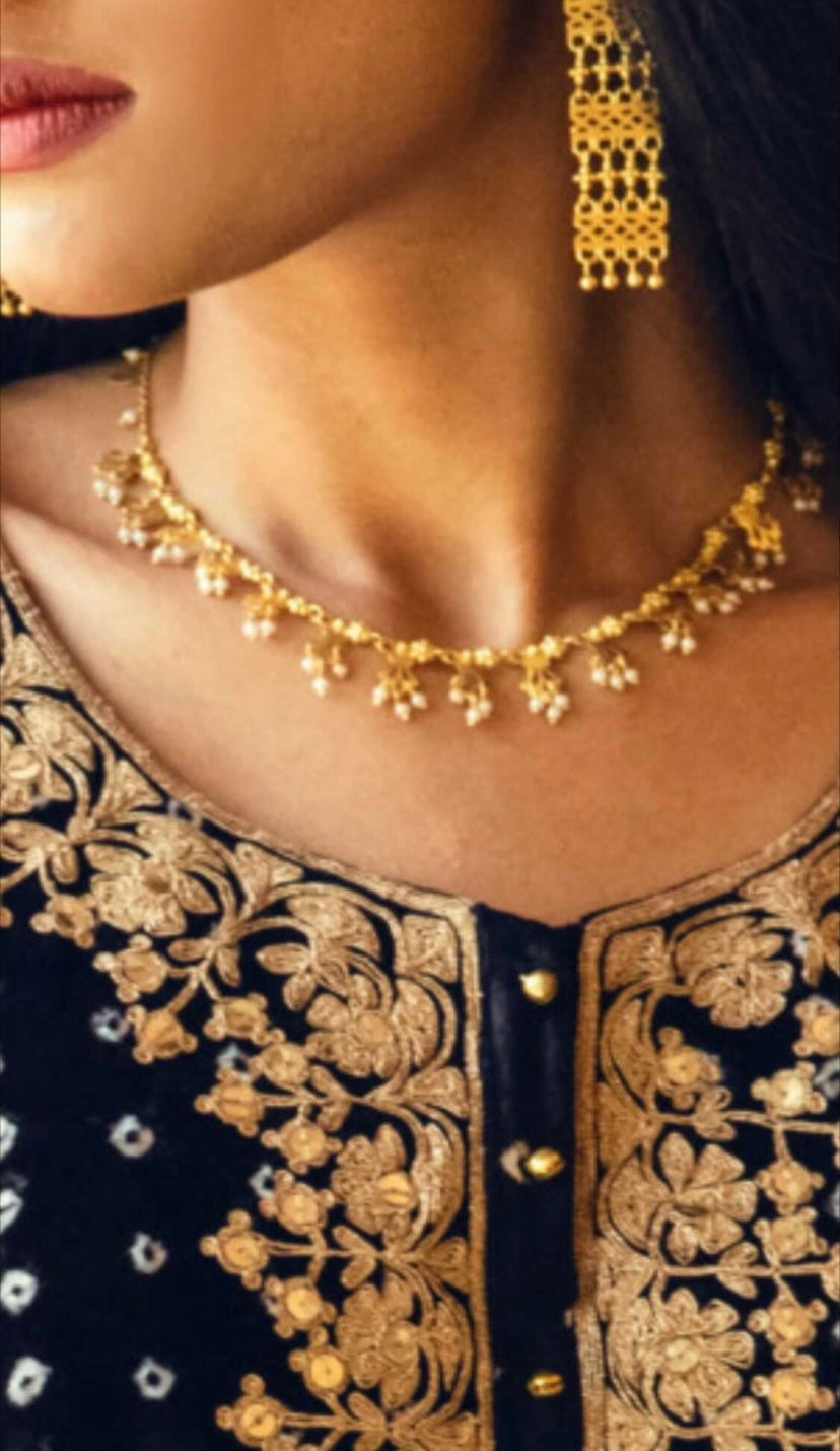 Charms pearl chain necklace