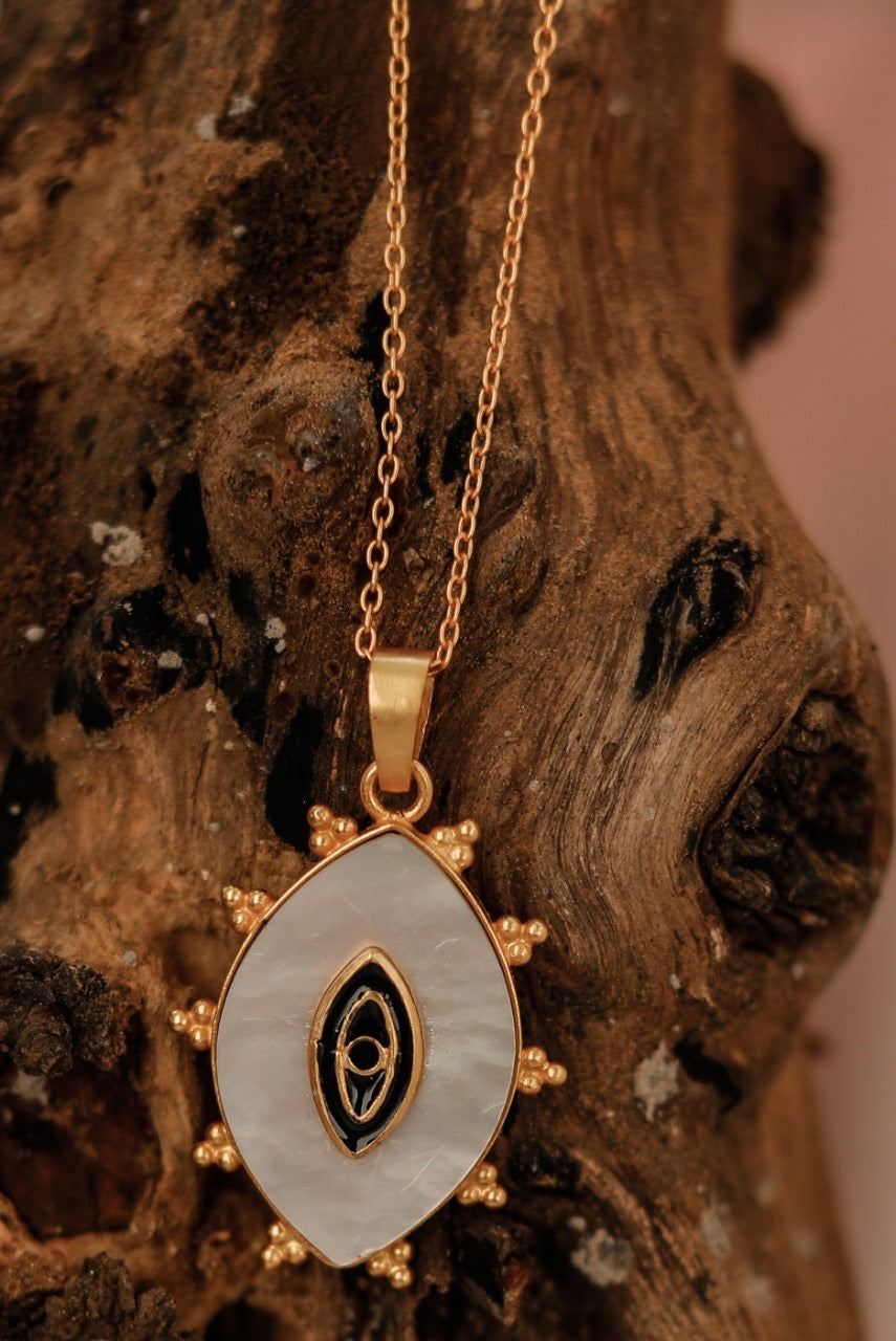 Evil eye rawa necklace