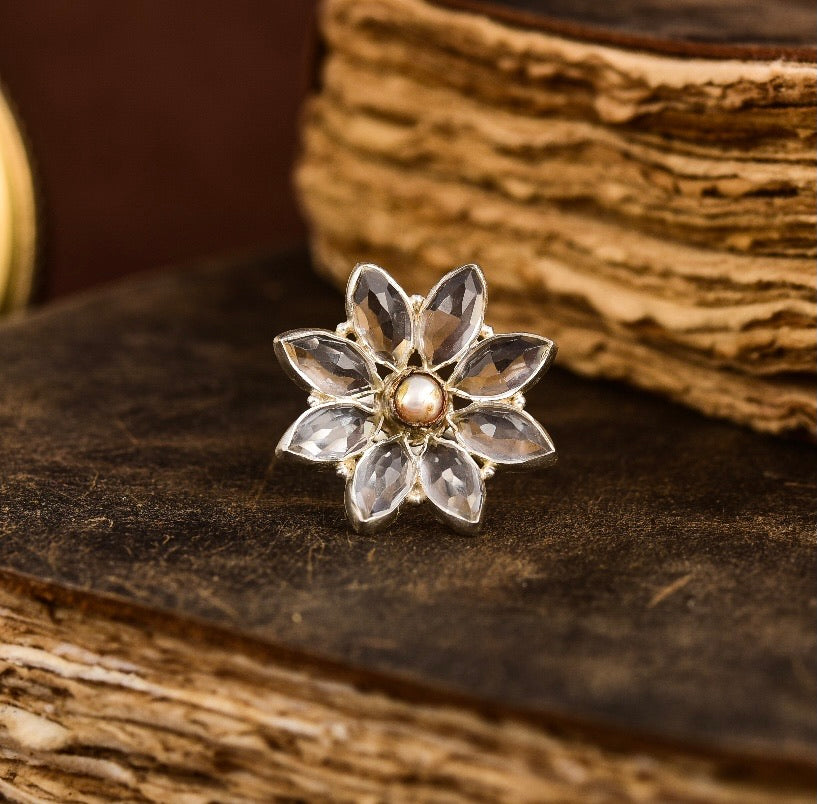 Crystal oversized ring