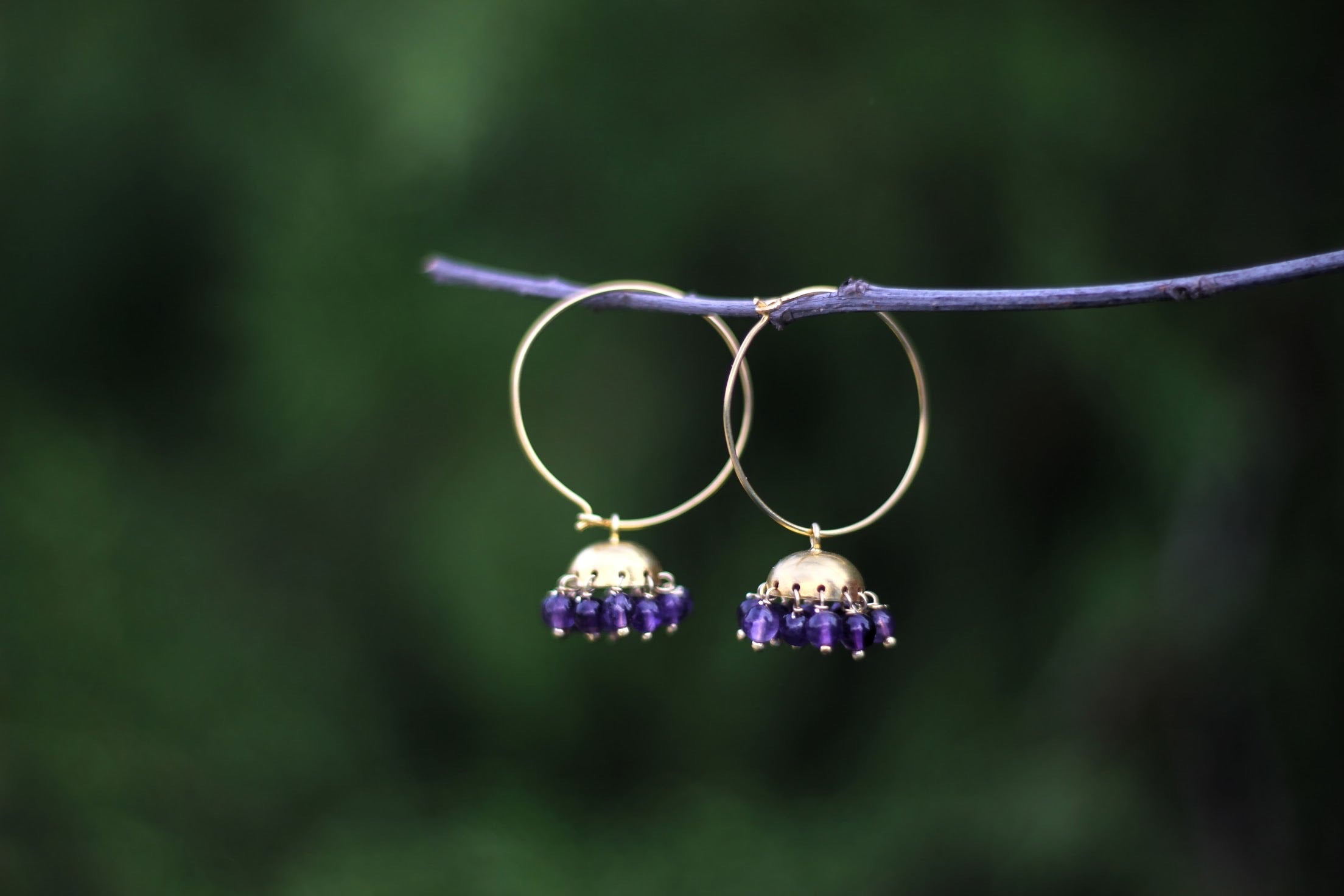 Jhumki amethyst