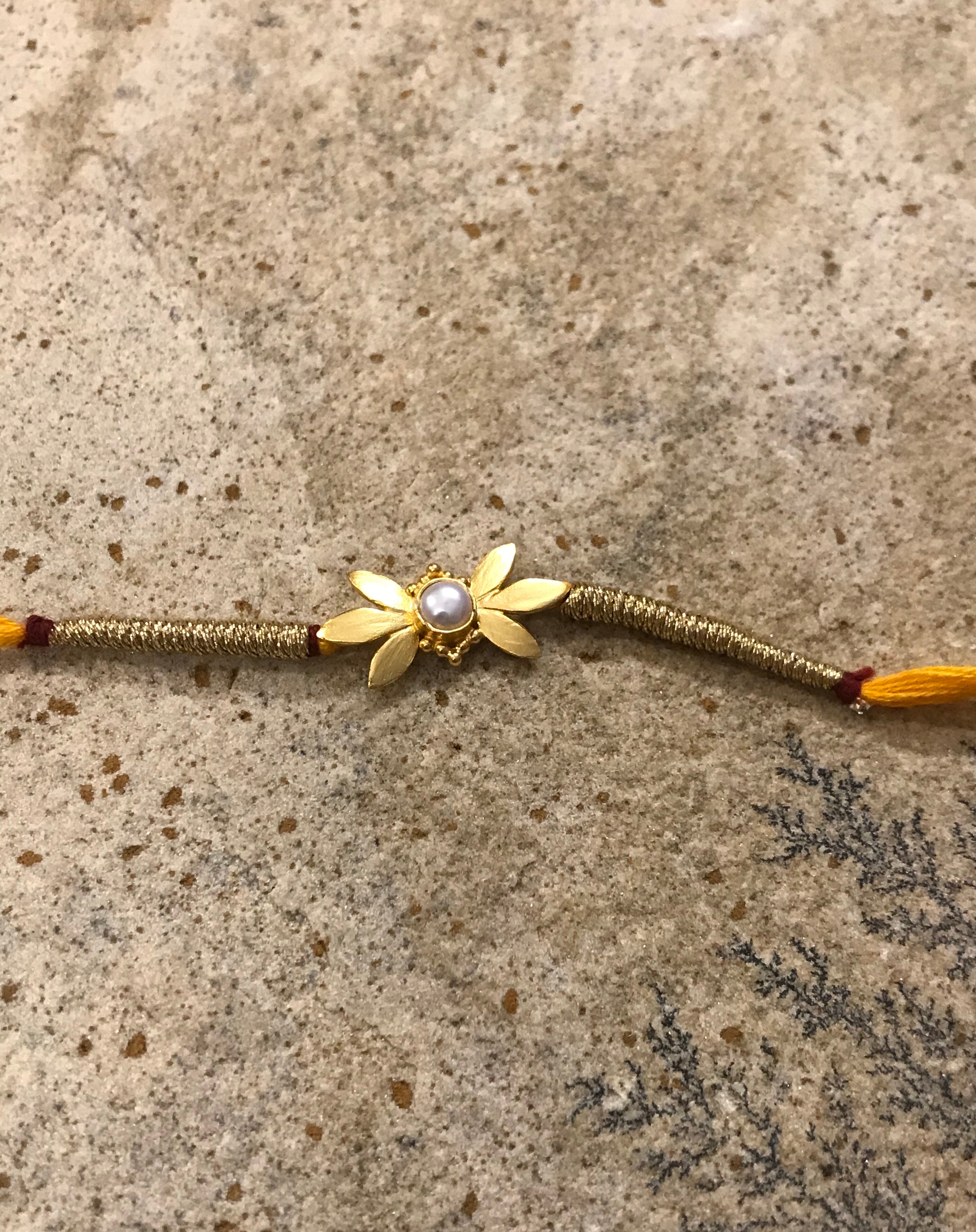 Rakhi flower with pearl