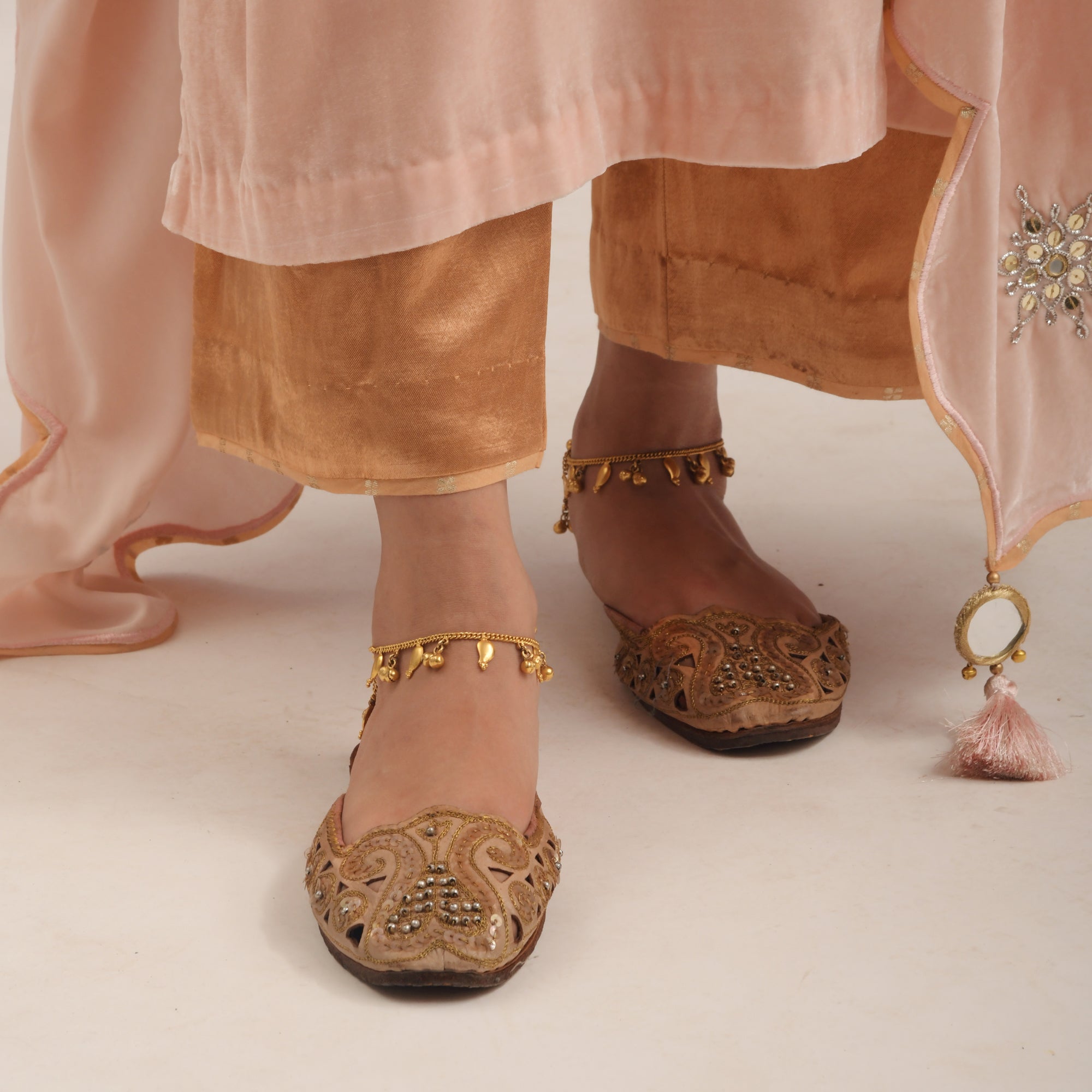 Gold Chain Ghungroo Anklet