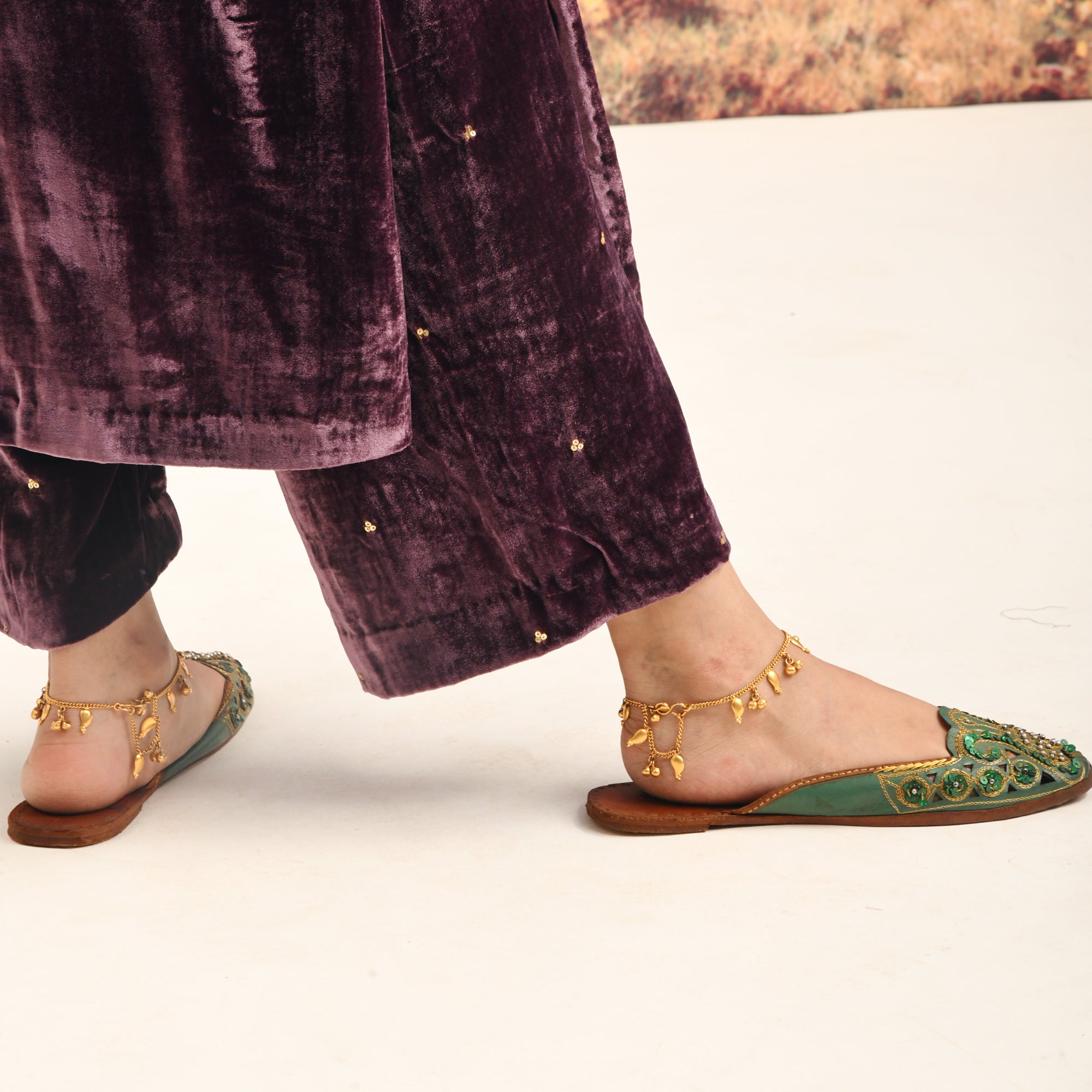 Gold Chain Ghungroo Anklet