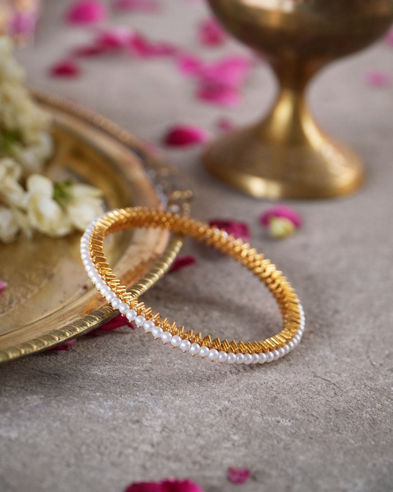 Pearl gajra bangle