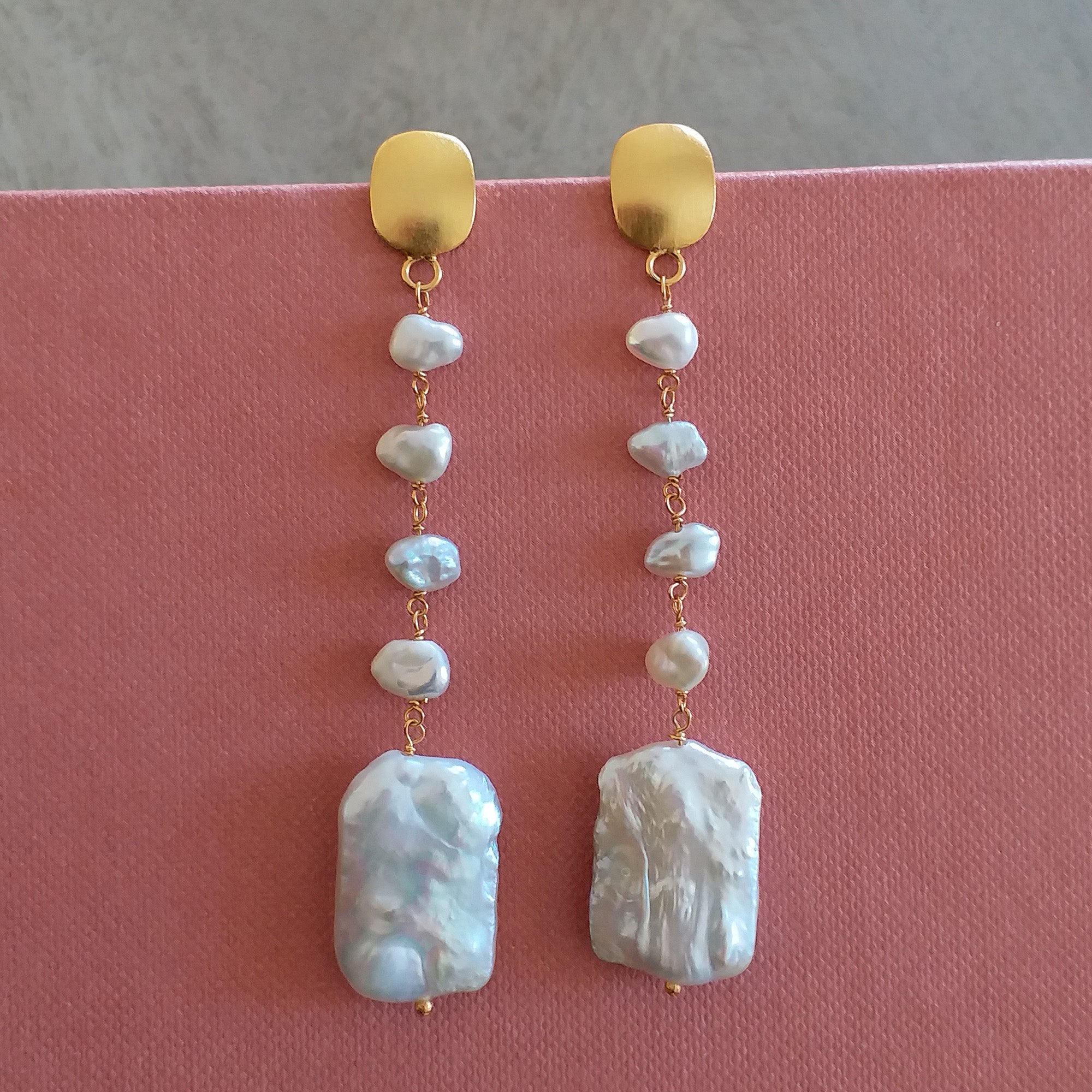 Baroque Pearl Gold Earrings