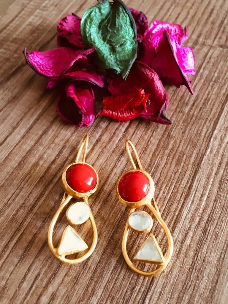 Coral Jadau earrings