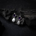 Load image into Gallery viewer, Amythest silver earrings
