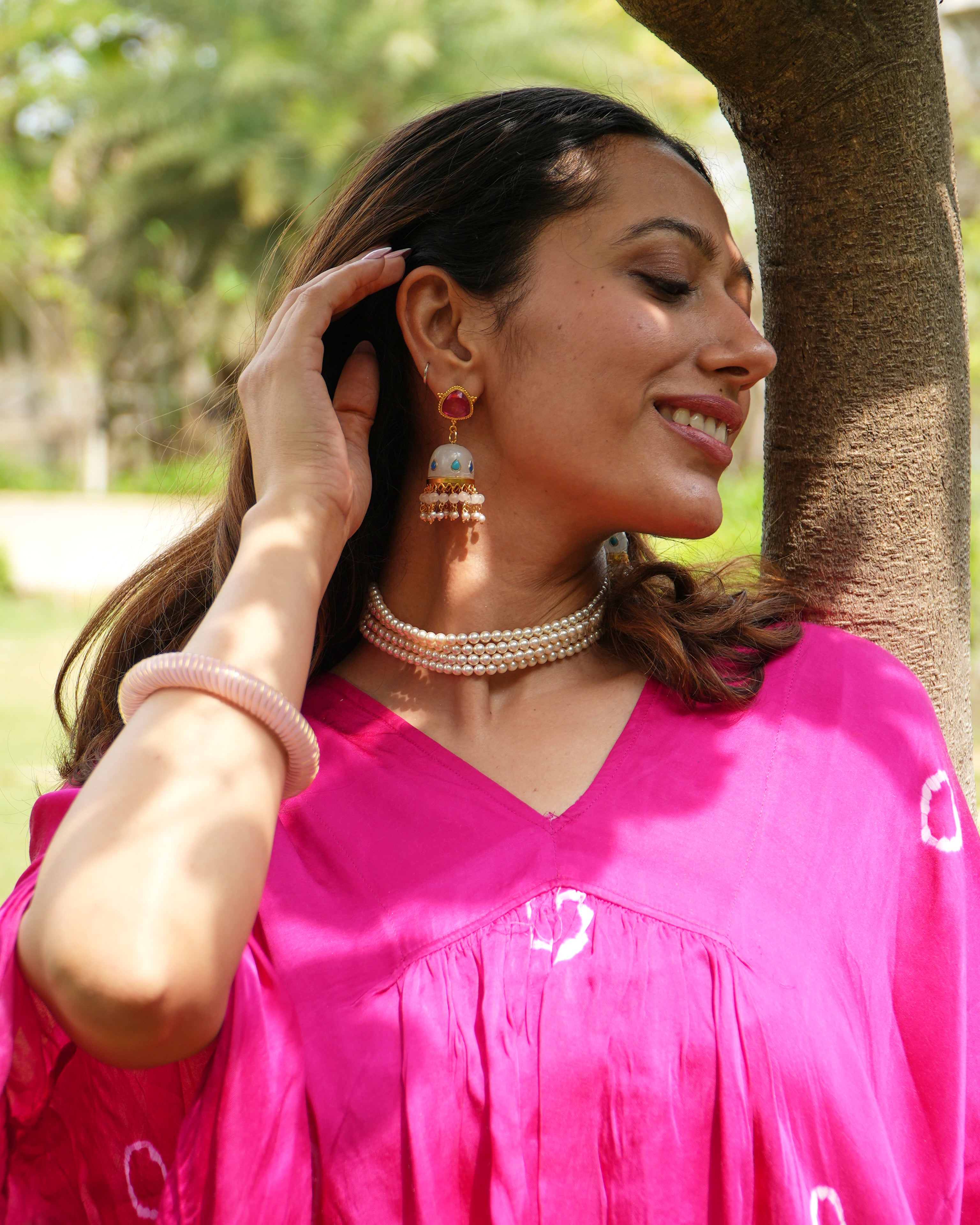 quba stone jhumka