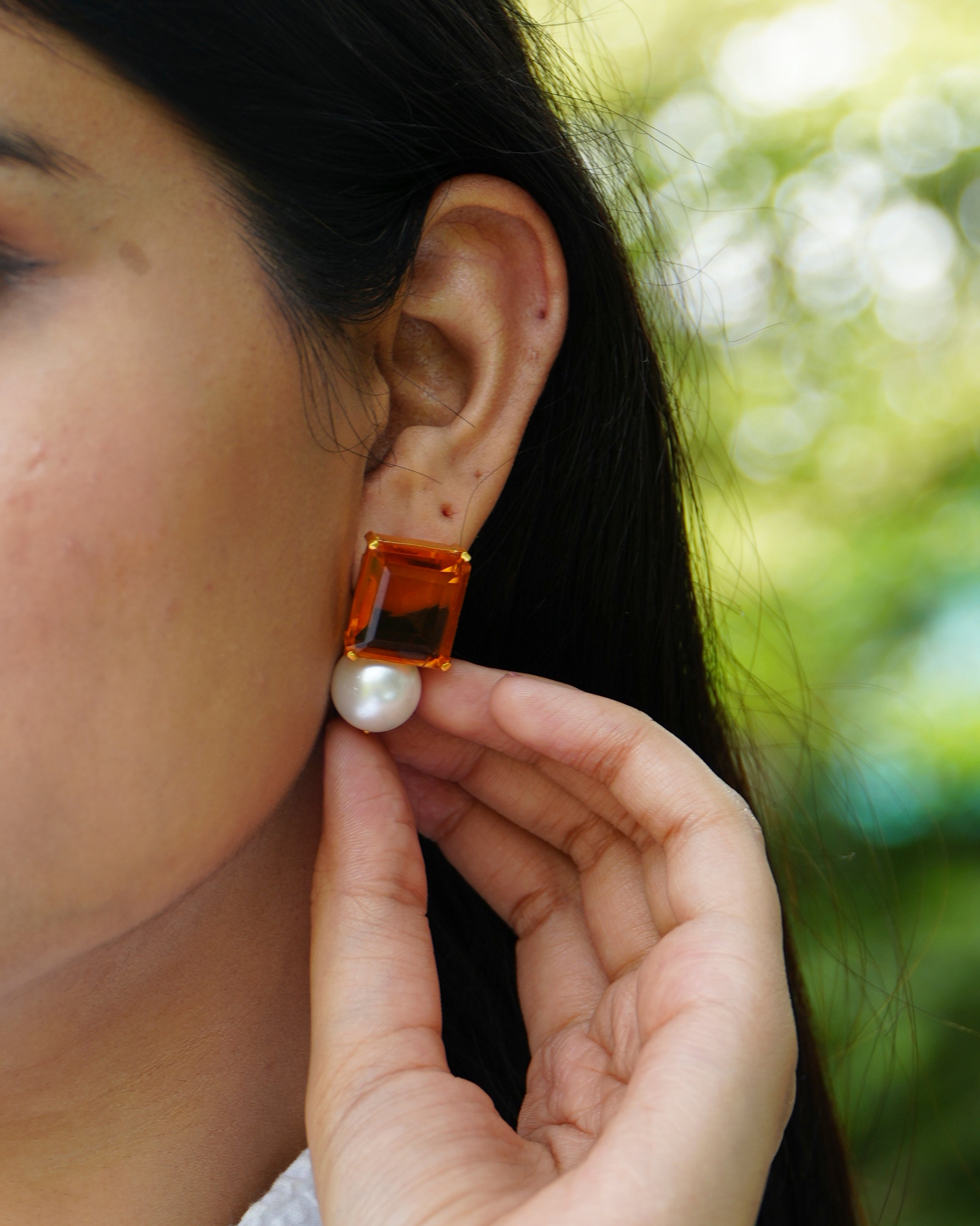 Pearl earrings