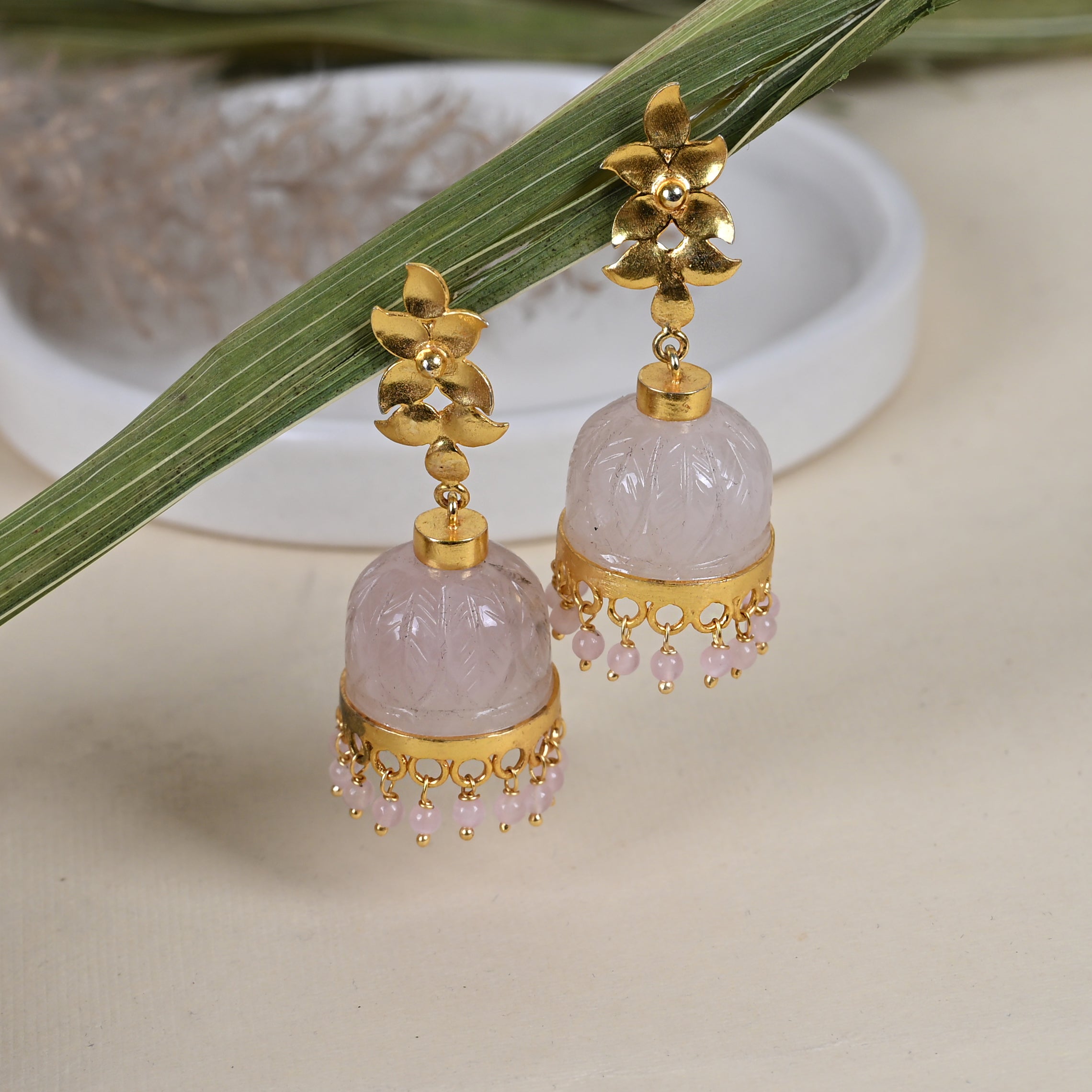 Rose Stone Jhumka