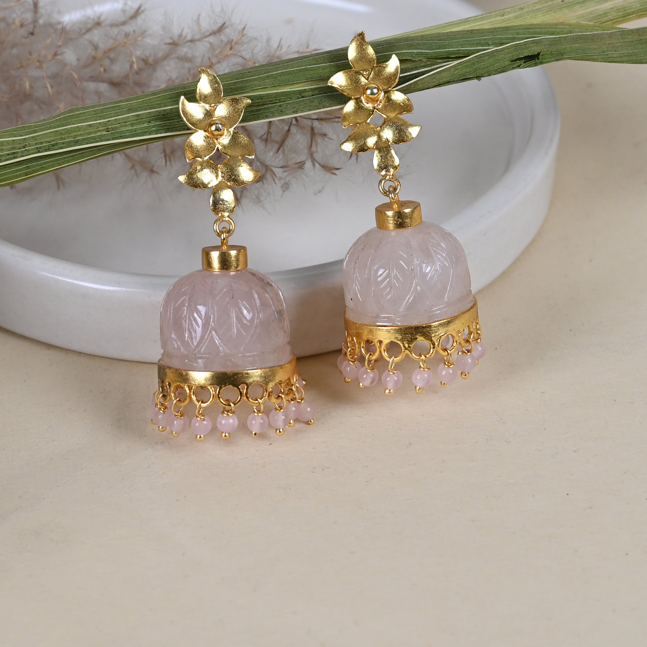 Rose Stone Jhumka