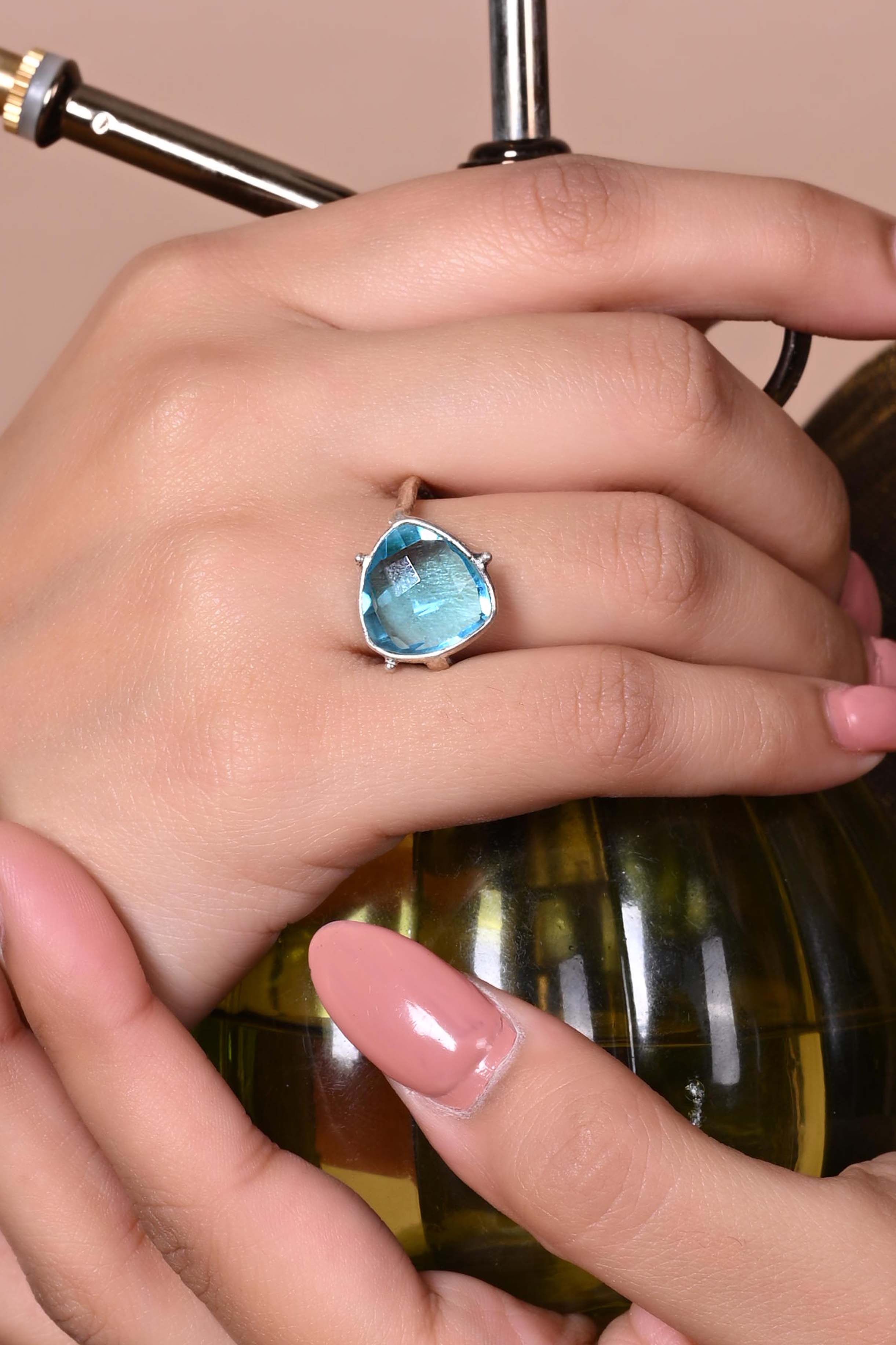 Blue Topez Ring
