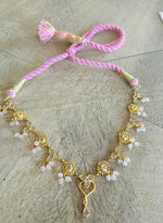 Load image into Gallery viewer, Suhana Gulabi choker, Sterling silver necklace with 1 micron 18 k gold plating
