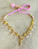 Load image into Gallery viewer, Suhana Gulabi choker, Sterling silver necklace with 1 micron 18 k gold plating
