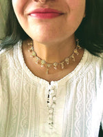 Load image into Gallery viewer, Suhana Gulabi choker, Sterling silver necklace with 1 micron 18 k gold plating
