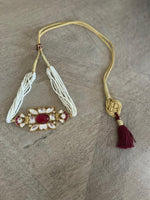 Load image into Gallery viewer, Chaukor choker Silver gold plated billor stones and faux pearls
