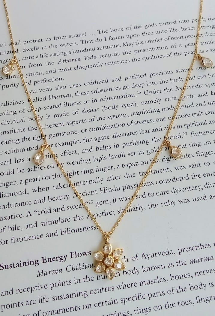 Gold plated Moissanite Necklace.