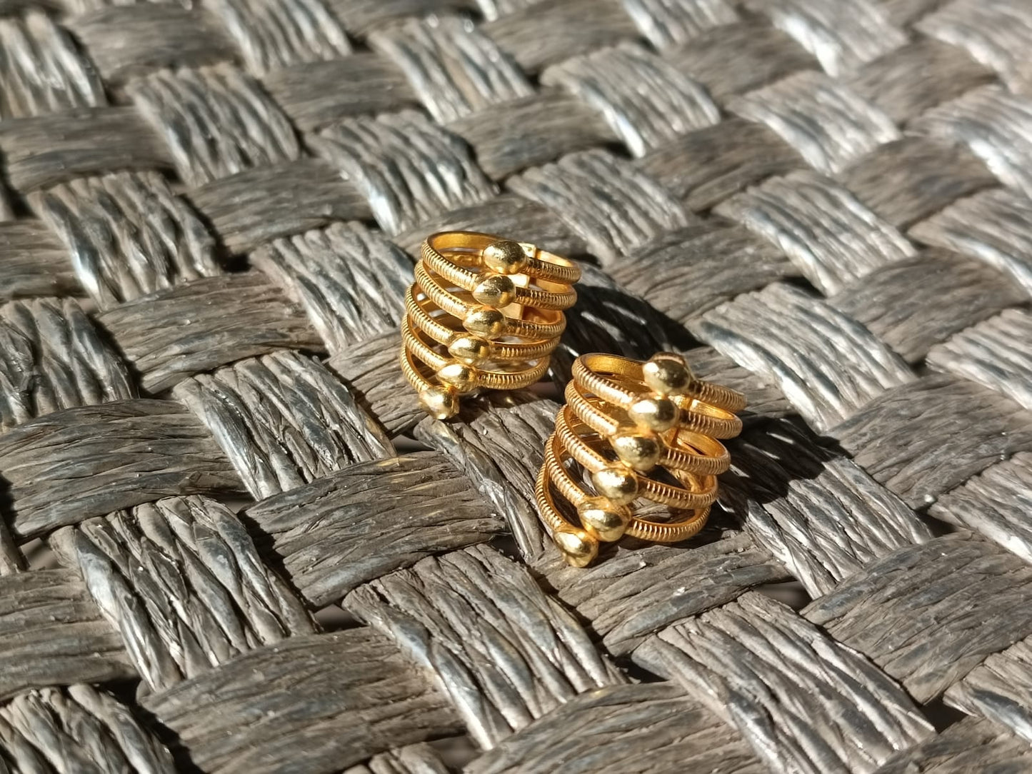 Spiral Gold plated toe rings in Silver.