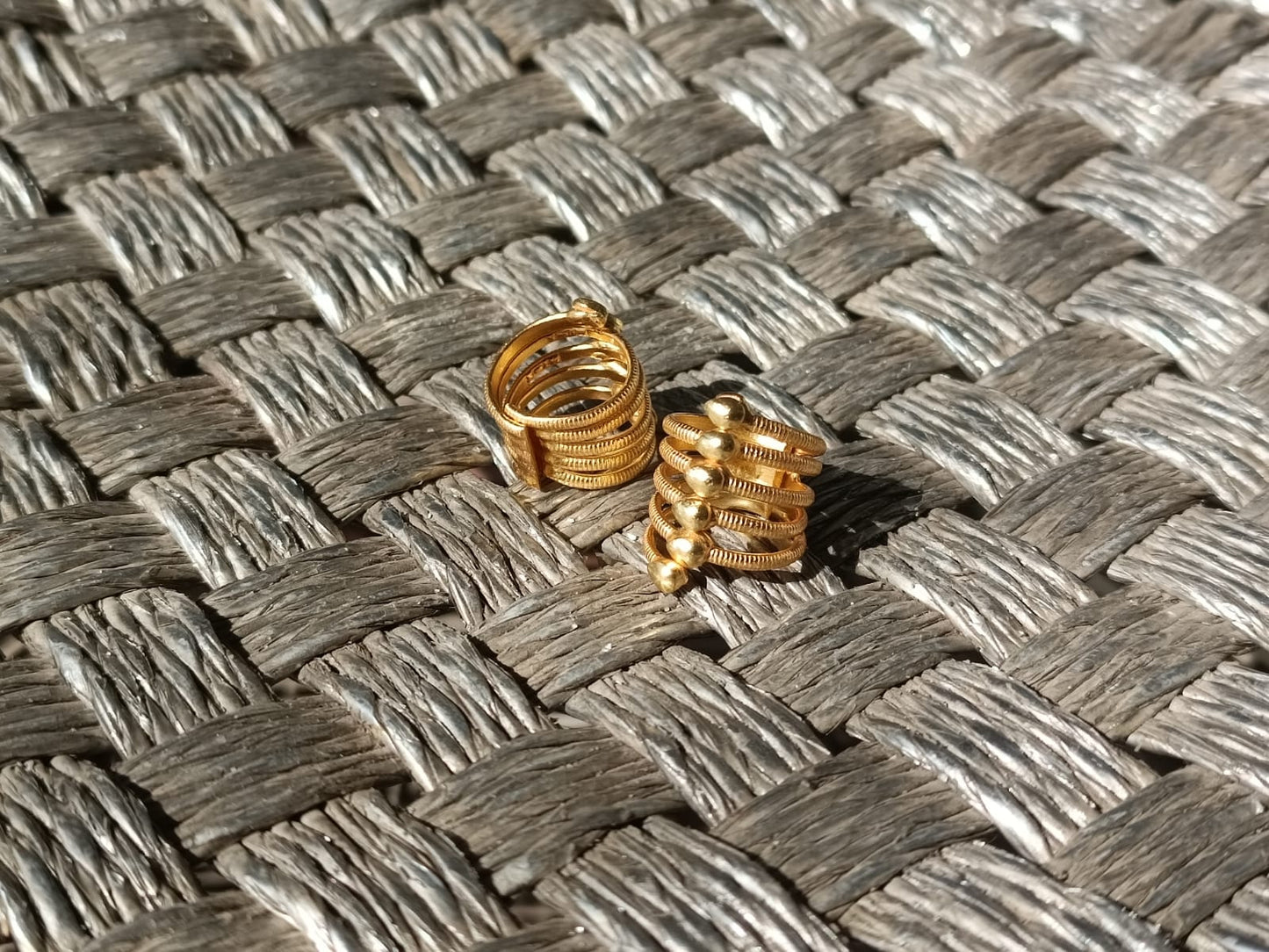 Spiral Gold plated toe rings in Silver.
