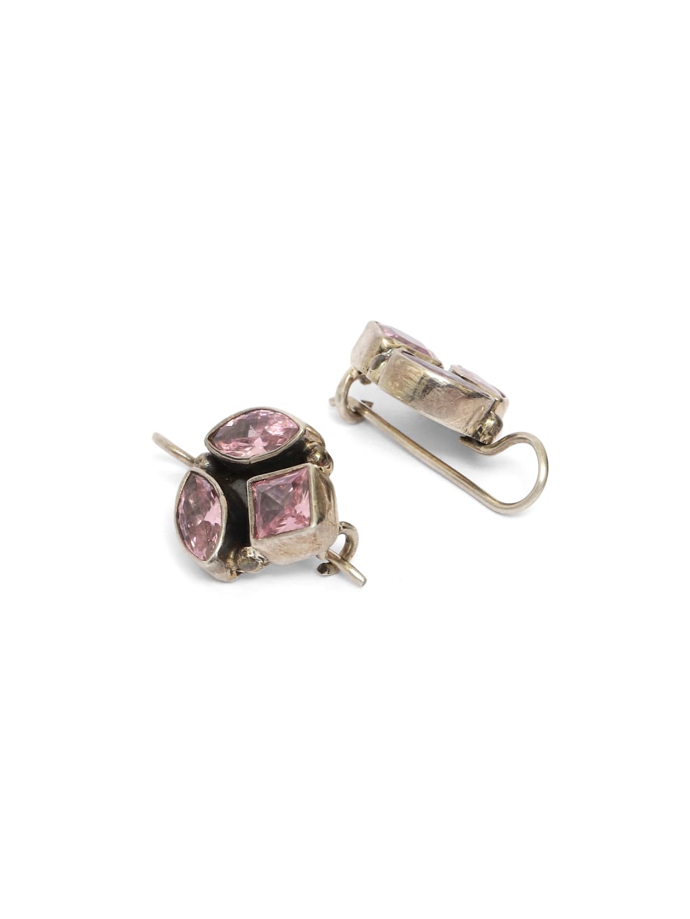 92.5 silver hook earrings with cubic Zircon.