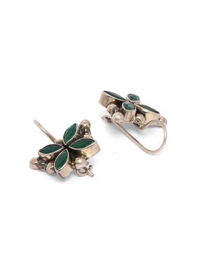 92.5 sterling Silver Zircon butterfly hook earrings.
