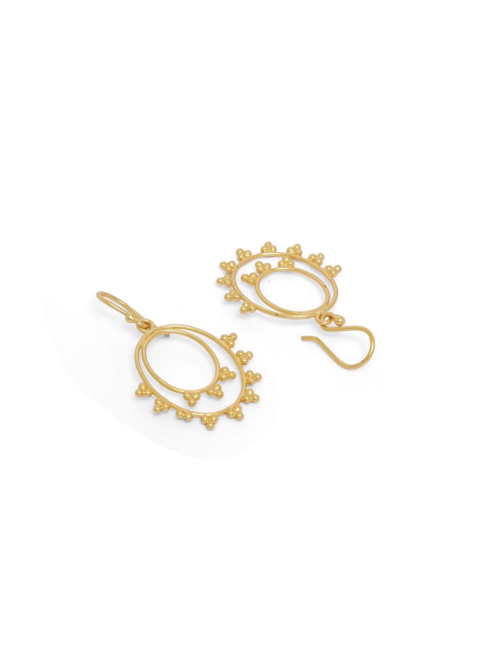 92.5 sterling Silver Gold plated rawa hoops earrings.