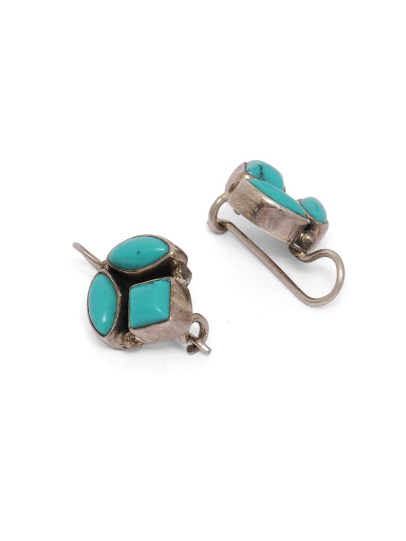 92.5 Sterling Silver Turquoise hook earrings.