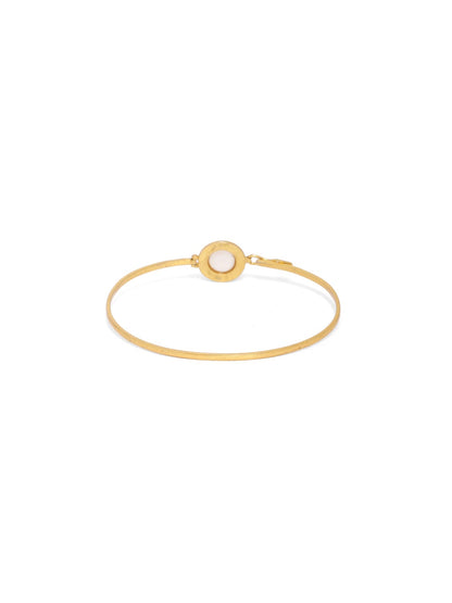 Pearl set stacking bracelet in sterling Silver with micron Gold plating.