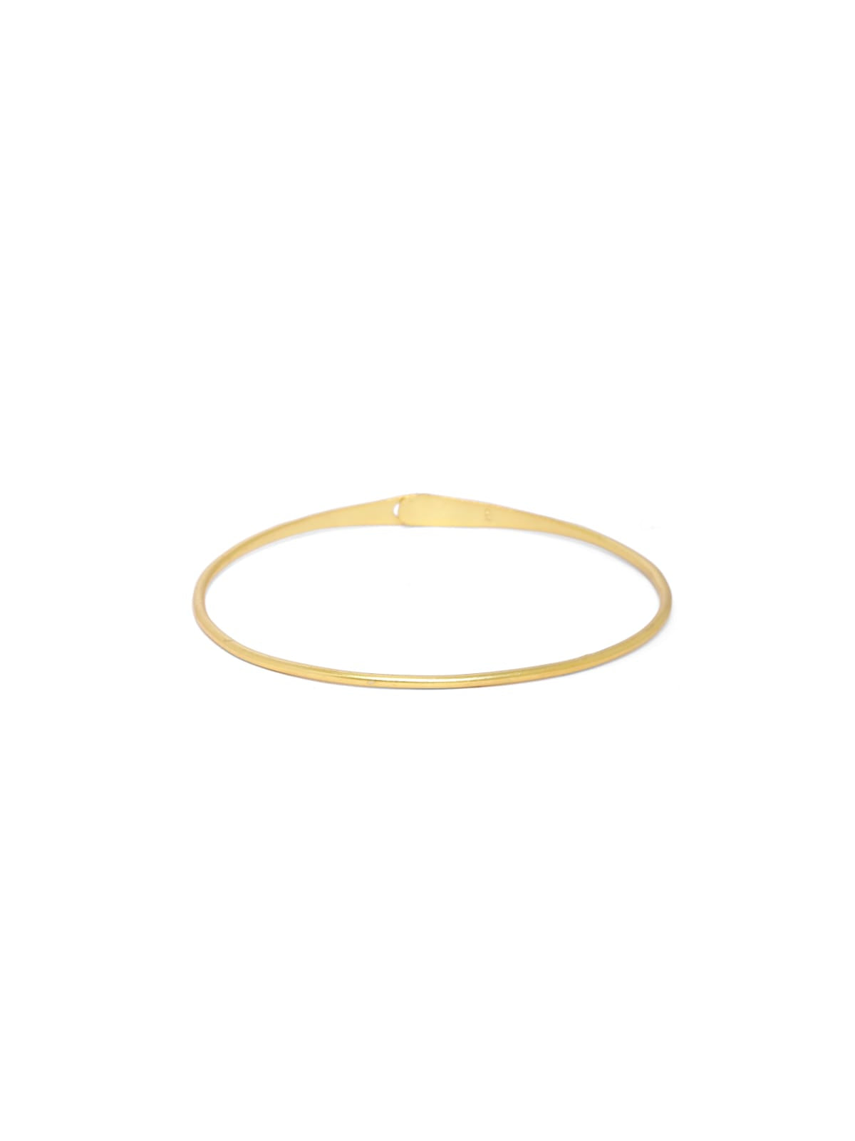 Unisex stackin hook bracelet in sterling silver with micron Gold plating.