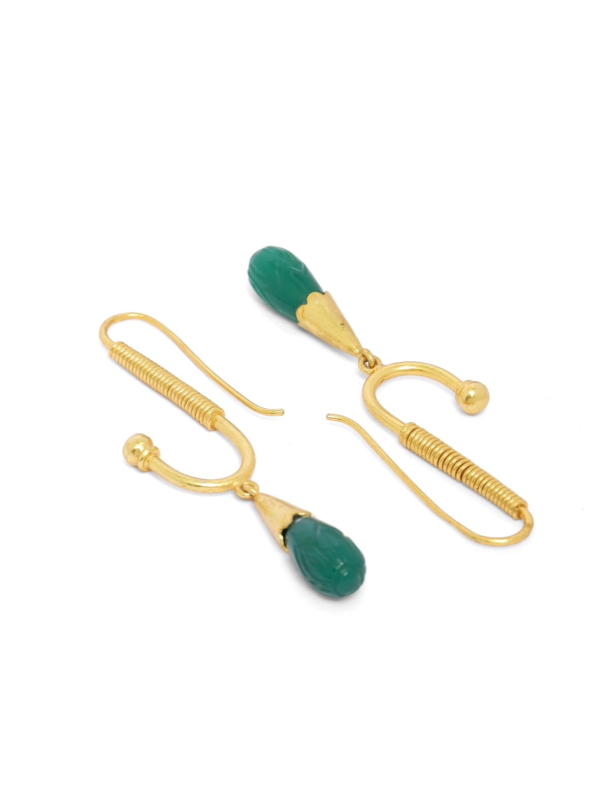Green onyx drop gold plated
Length 55 mm