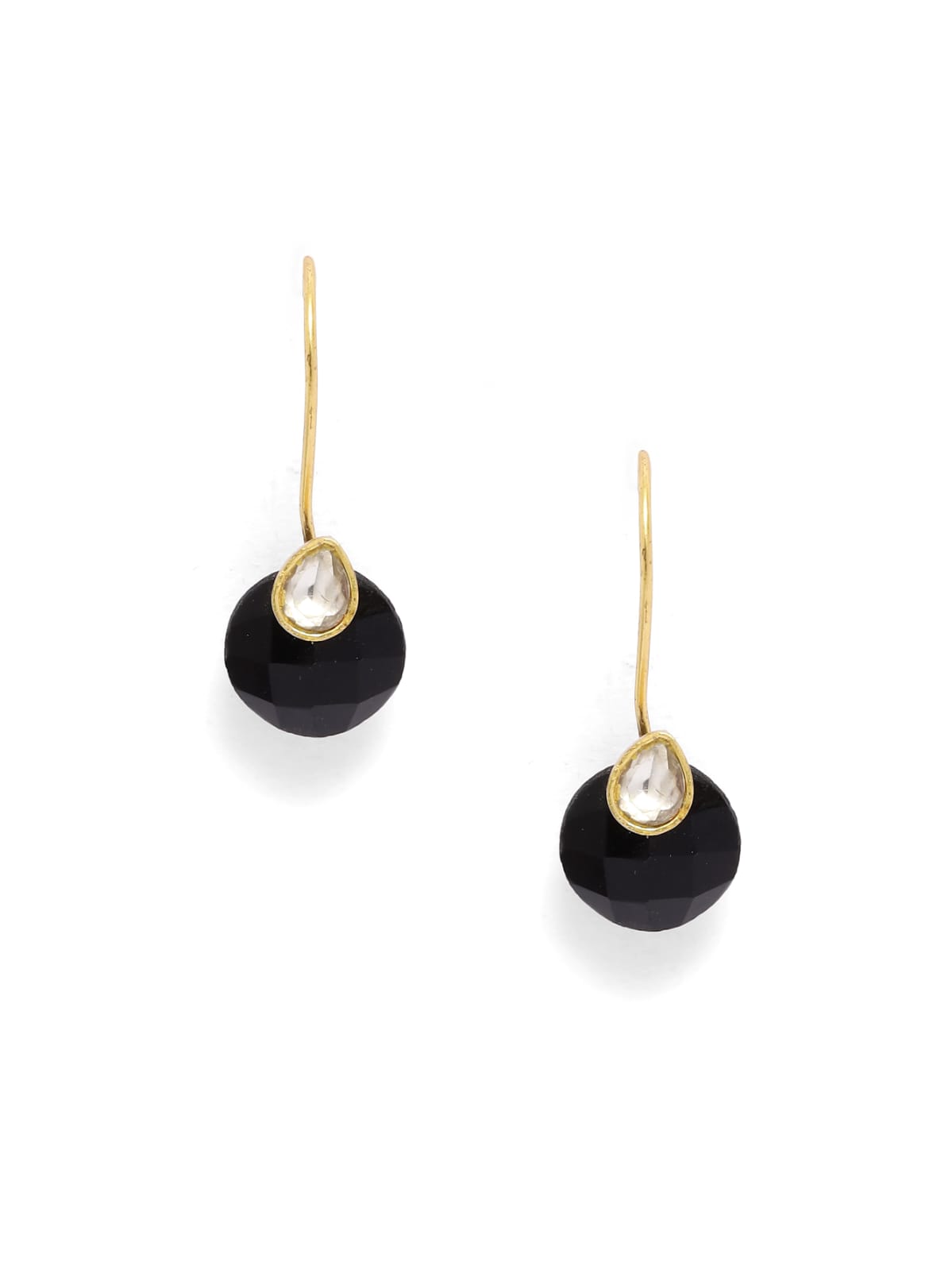 Black Onyx with Pearl hook earrings.