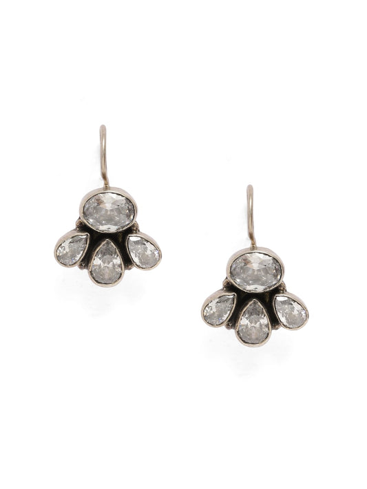 Sterling Silver earrings with Cubic Zirconia.