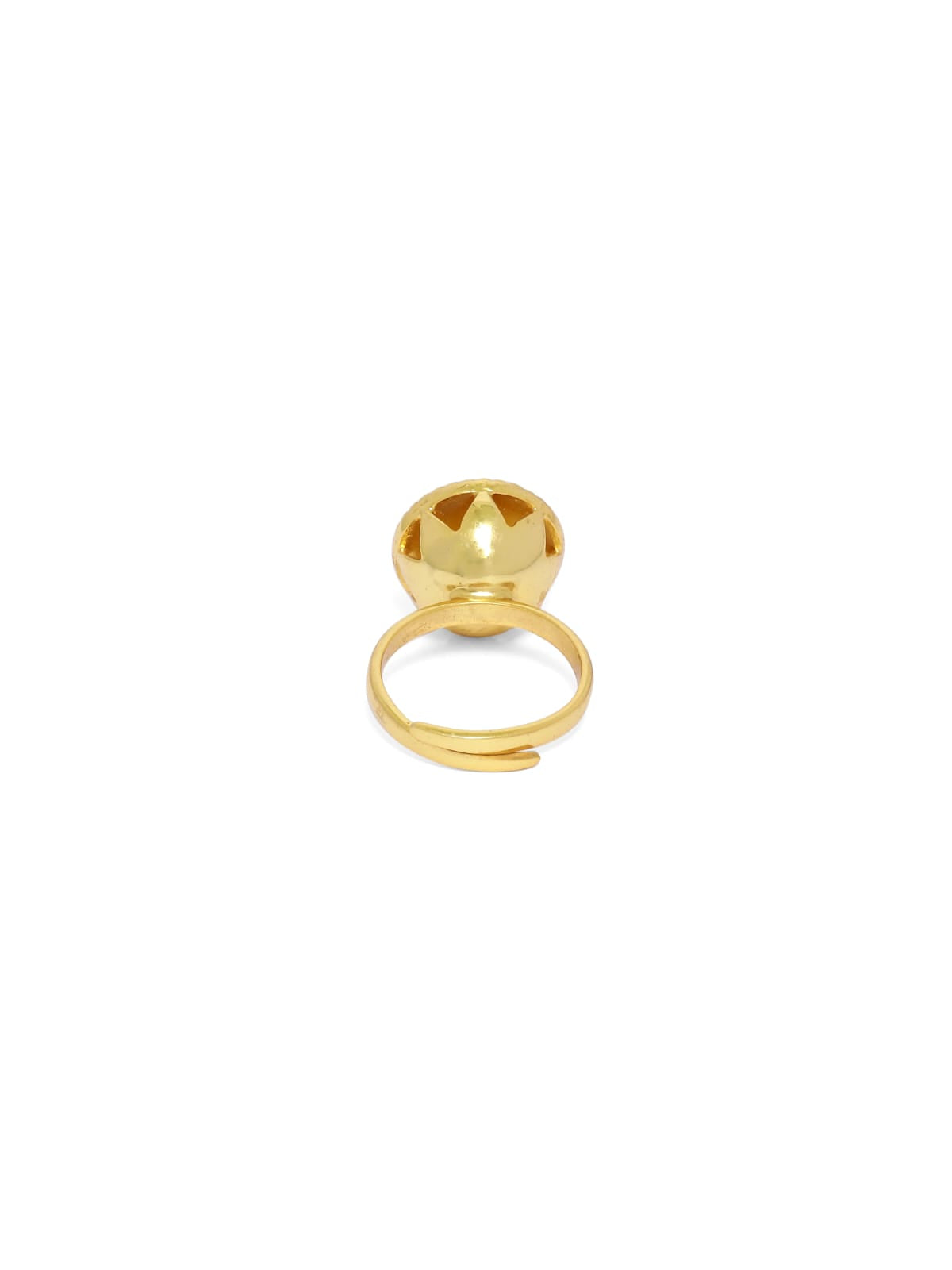 Sterling Silver ring with Rawa work and Pearls (adjustable).