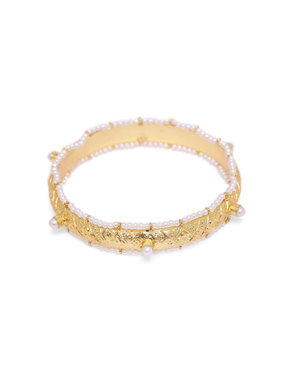 92.5 Sterling silver Bracelet with 1 micron Textured Gold plating Pearl bracelet.