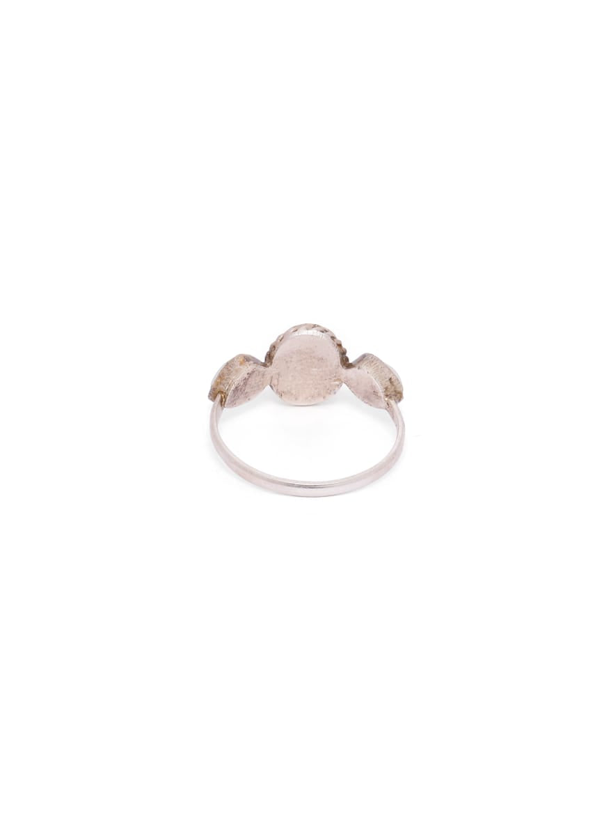 Aayesha Ring in 92.5 Sterling Silver with Grapes Aventurine, Pearl Ring,
Size made to order.