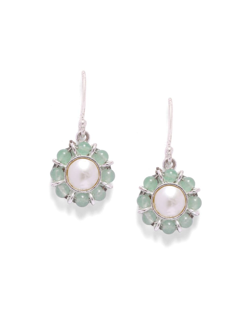 Mansi earrings in 92.5 Sterling silver handcrafted Pearl earrings, dipped in 1 micron Gold plating with grapes-hook.